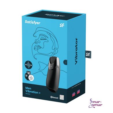 Смарт-мастурбатор з вібрацією Satisfyer Men Vibration+, 2 мотори, 14 режимів, водонепроникний