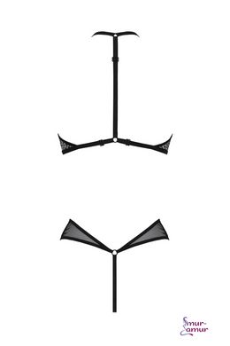 Сетчатое боди с кружевом на груди Passion SATARA BODY L/XL black фото и описание