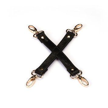 Крестовина для фиксации Liebe Seele Boudoir Amor Pink Hogtie Black, на карабинах фото и описание