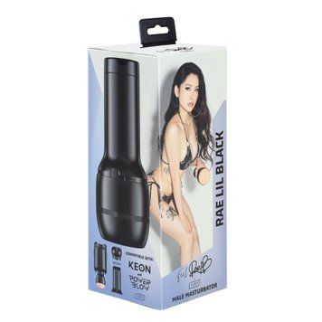 Мастурбатор Kiiroo Feel Rae Lil Black PBC, сумісний з PowerBlow і Keon фото і опис
