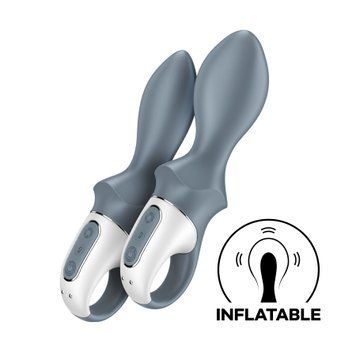 Анальный надувной вибратор Satisfyer Air Pump Booty 1, гибкий ствол фото и описание