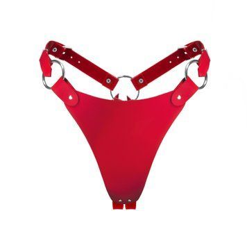 Трусики из натуральной кожи Feral Feelings - String Bikini Red фото и описание