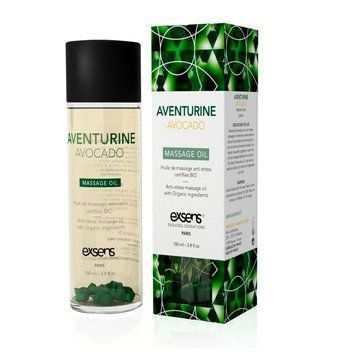 Масажна олія EXSENS Aventurine Avocado (антистрес з авантюрином) 100мл, натуральна фото і опис