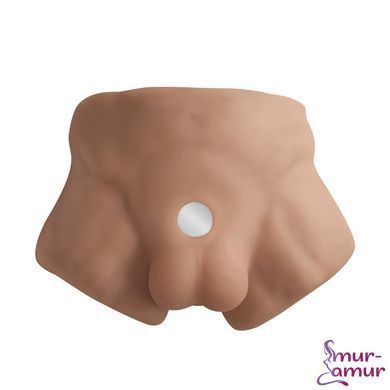 Півторс з фалоімітатором на присосці SilexD Apollo S Male Torso Caramel