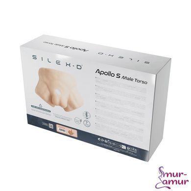 Півторс з фалоімітатором на присосці SilexD Apollo S Male Torso Caramel