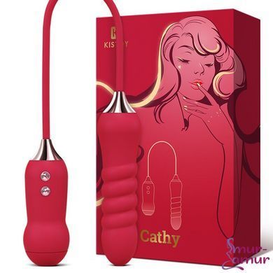 Пульсатор с вакуумным стимулятором KISTOY Cathy Red на гибкой сцепке фото и описание