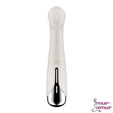 Вибратор с ротацией Satisfyer Spinning G-Spot 1 Beige, плоская площадка для стимуляции точки G фото и описание