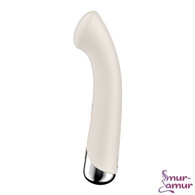 Вибратор с ротацией Satisfyer Spinning G-Spot 1 Beige, плоская площадка для стимуляции точки G фото и описание
