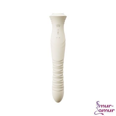 Смарт пульсатор-кролик с вибрацией Zalo Mose 2 Ivory White, подогрев до 42 &deg;C, кристалл Swarovski