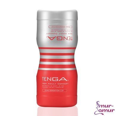Мастурбатор Tenga Dual Sensation Cup двосторонній, із двома незалежними каналами фото і опис