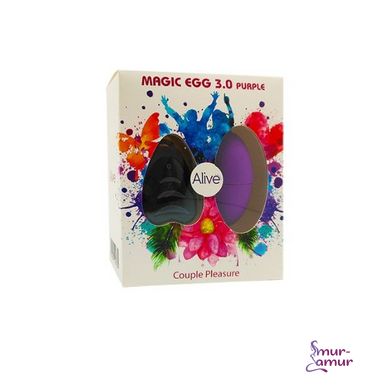 Віброяйце Alive Magic Egg 3.0 Purple з пультом ДК, на батарейках фото і опис