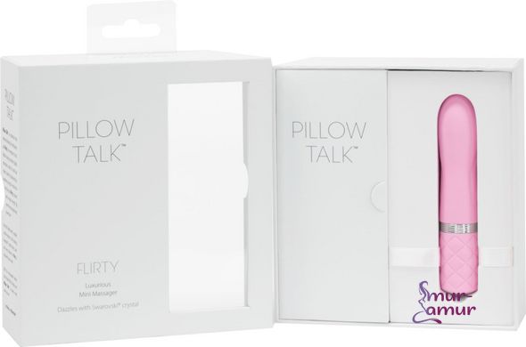 Розкішний вібратор PILLOW TALK - Flirty Pink з кристалом Сваровські, гнучка голівка фото і опис