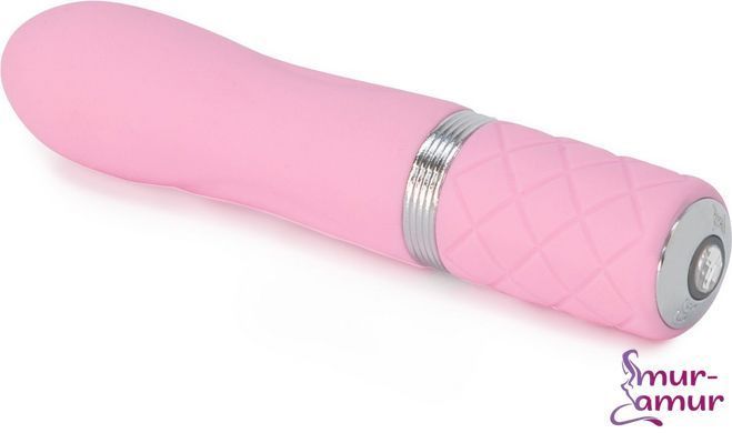 Розкішний вібратор PILLOW TALK - Flirty Pink з кристалом Swarovski, гнучка головка