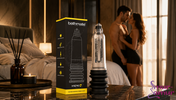 Гидропомпа Bathmate Hydro 7 Clear, для члена длиной от 12,5 до 18 см, диаметр до 5 см