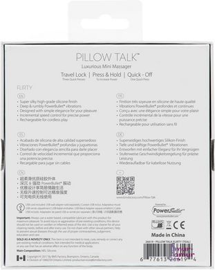 Роскошный вибратор PILLOW TALK - Flirty Teal с кристаллом Сваровски, гибкая головка фото и описание