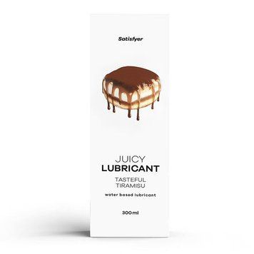 Лубрикант на водній основі Satisfyer Juicy Lubricant Tasteful Tiramisu water based 300 мл фото і опис