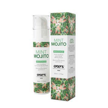 Масажна олія EXSENS Mojito 50мл розігрівальна, без цукру, без парабенів, їстівна фото і опис