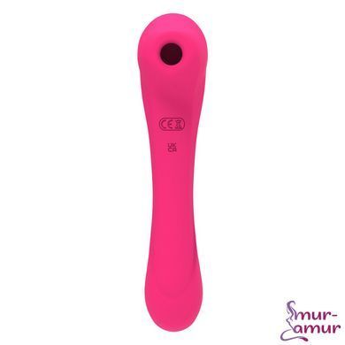 Вібратор та вакуумний кліторальний стимулятор 2-в-1 Alive Quiver Magenta Pink оновлена ​​модель фото і опис