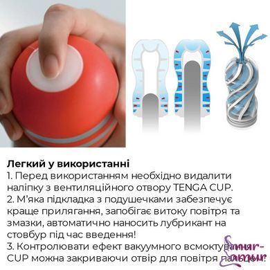 Мастурбатор Tenga Air Flow Cup, 24 воздушные камеры внутри фото и описание