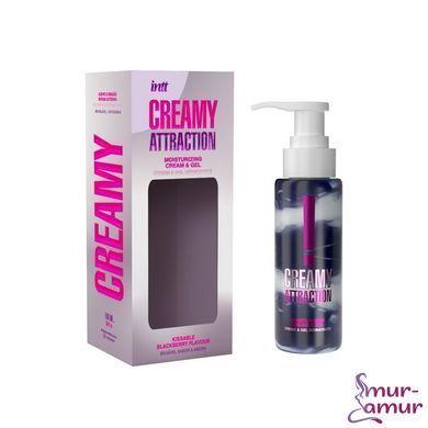 Зволожувальний крем-гель 2в1 Intt Creamy Attraction Blackberry 100мл, смак ожини, унісекс