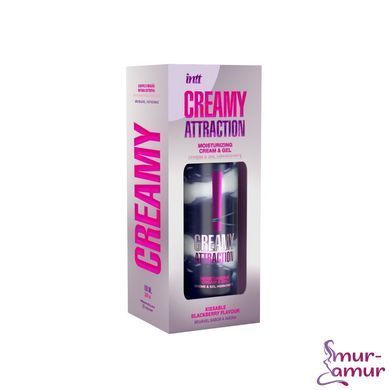 Зволожувальний крем-гель 2в1 Intt Creamy Attraction Blackberry 100мл, смак ожини, унісекс