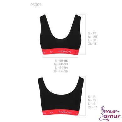 Спортивний топ на широких бретелях Passion PS003 TOP L, black фото і опис