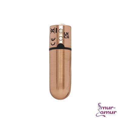 Вибропуля PowerBullet First-Class Bullet 2.5&Prime; with Key Chain Pouch, Rose Gold, 9 режимов вибрации