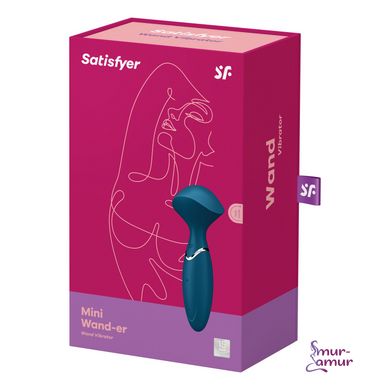 Вібромасажер Satisfyer Mini Wand-er Blue фото і опис