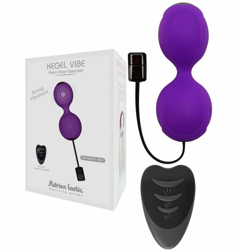 Вагинальные шарики с вибрацией Adrien Lastic Kegel Vibe Purple 2